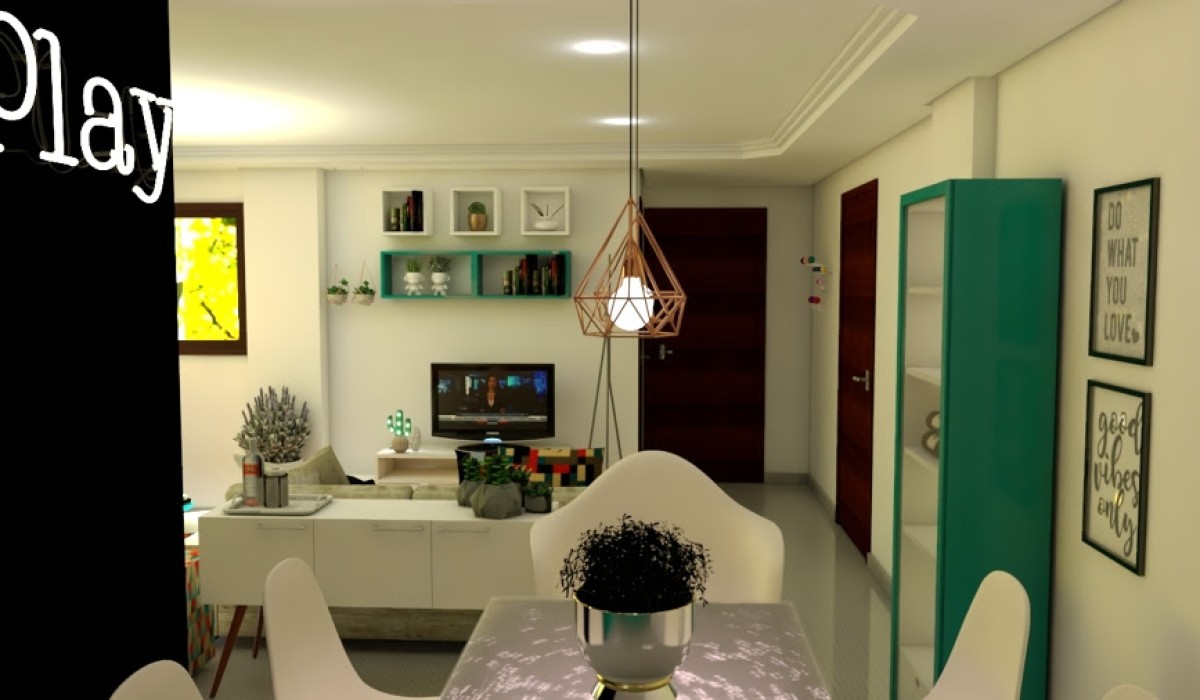 Dicas para decoração de baixo custo em ambiente colorido e integrado