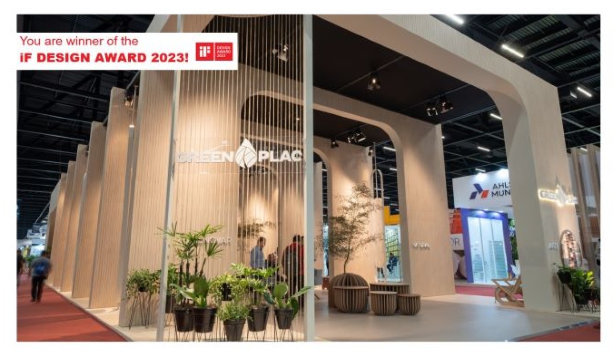 Estande da Greenplac na ForMóbile 2022 recebe importante prêmio de design
