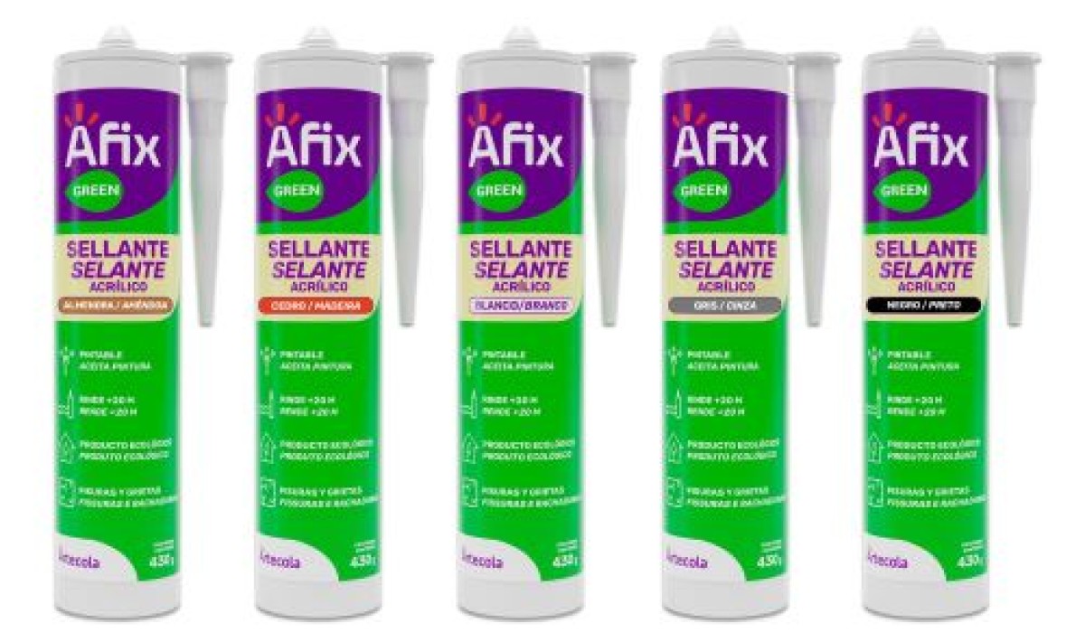 Selantes Afix Green agora têm cinco opções de cores