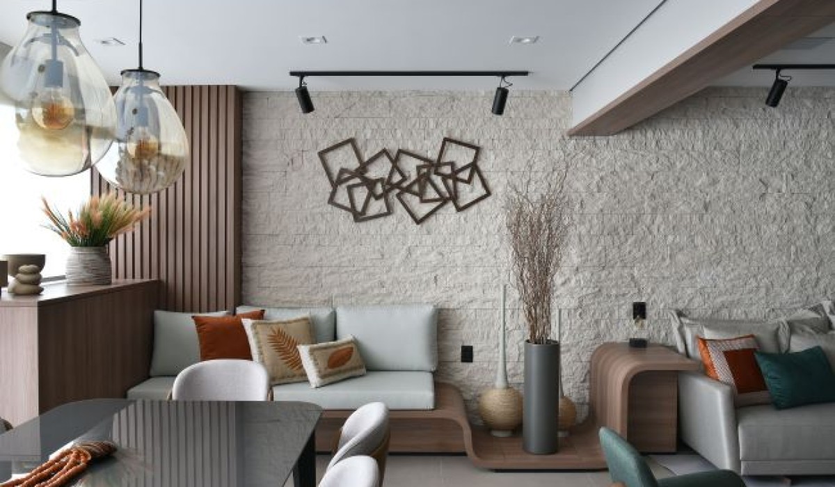 Revestimentos cimentícios deixam visual moderno e contemporâneo aos projetos de interiores