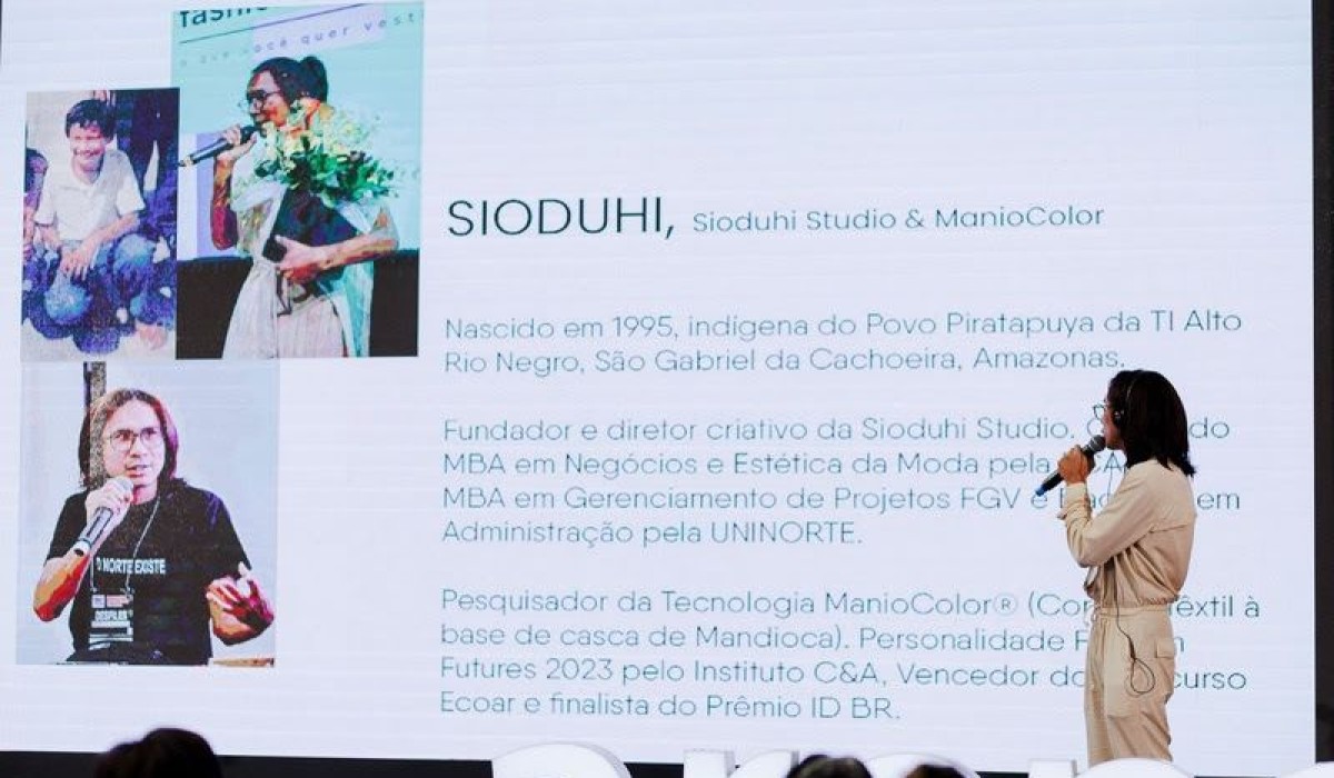 Indígena destaca corante de mandioca no INSPIRAMAIS