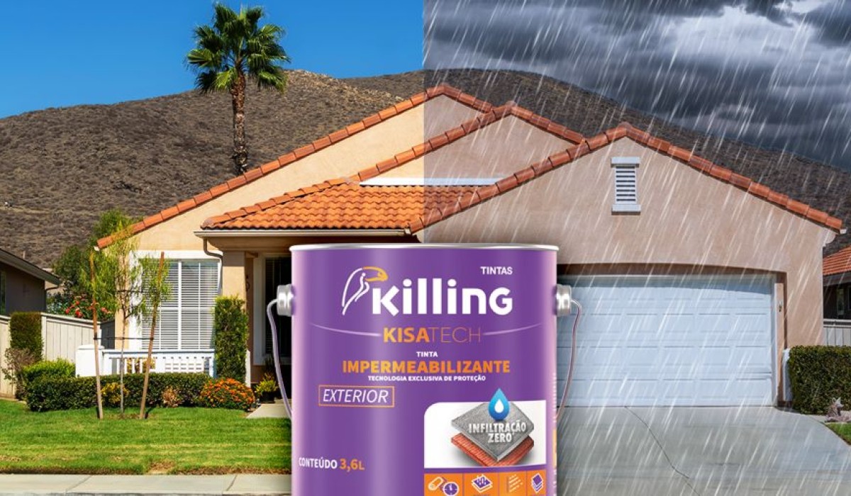 Killing S.A. apresenta na HausDecor Show 2024 a primeira tinta brasileira que pinta e impermeabiliza