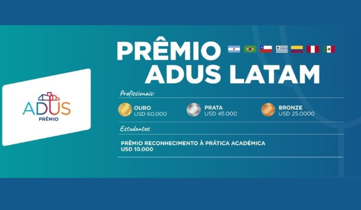 Inscrições para o Prêmio ADUS LATAM, organizado pela Saint-Gobain, estão abertas até 31 de julho
