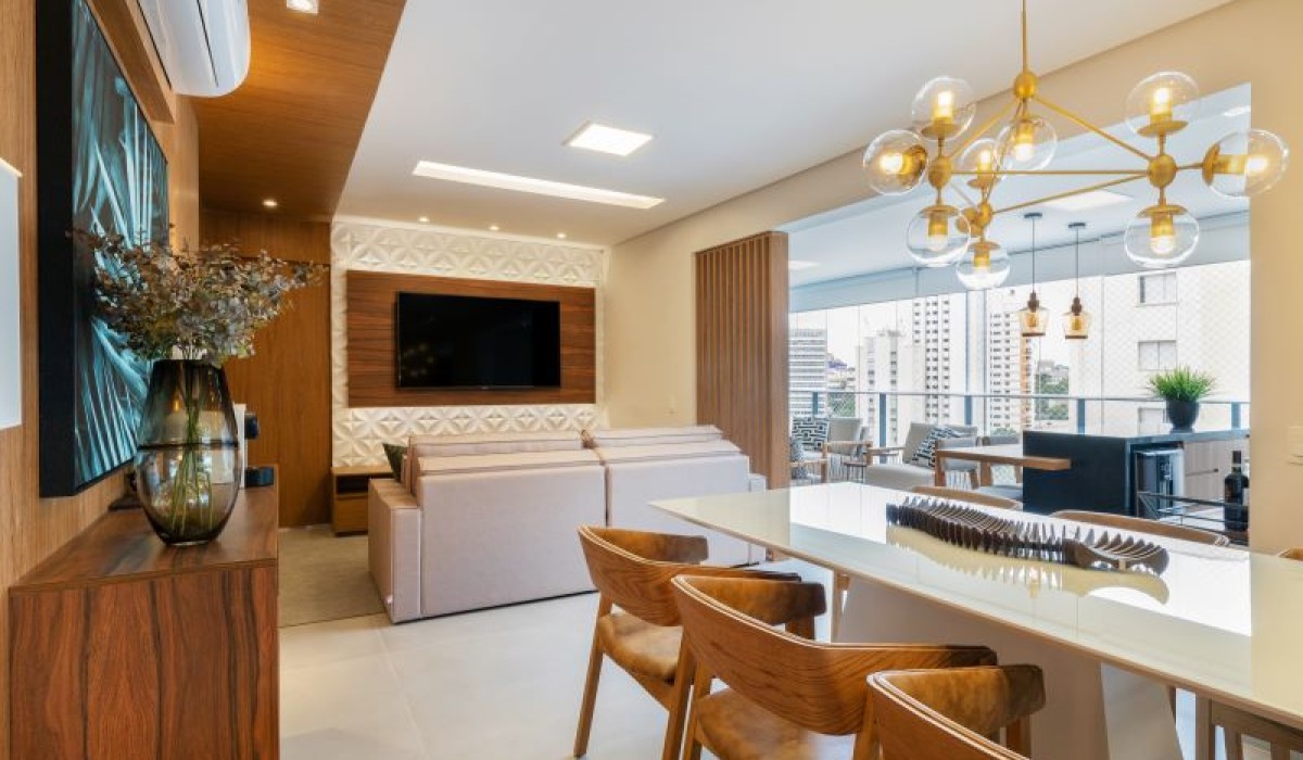RMV Interiores transforma apartamento de 100m² em Campo Belo em espaço contemporâneo e acolhedor