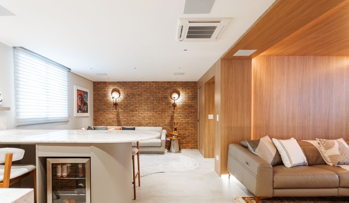 Marcenaria personalizada da Celmar é destaque em projeto contemporâneo